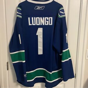 Authentic Reebok Vancouver Canucks Roberto Luongo Size 2XL XXL Blue Jersey